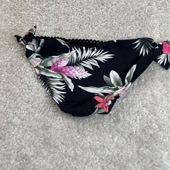 Tommy Bahama Gingerflower Reverse Tie Hipster Bikini Bottom Black - Picture 2 of 6